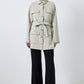 Camicia overshirt con cintura in vita