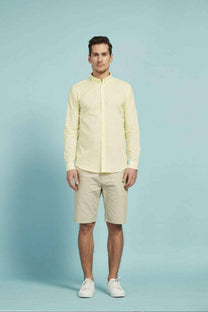 Camicia gialla in voile di cotone