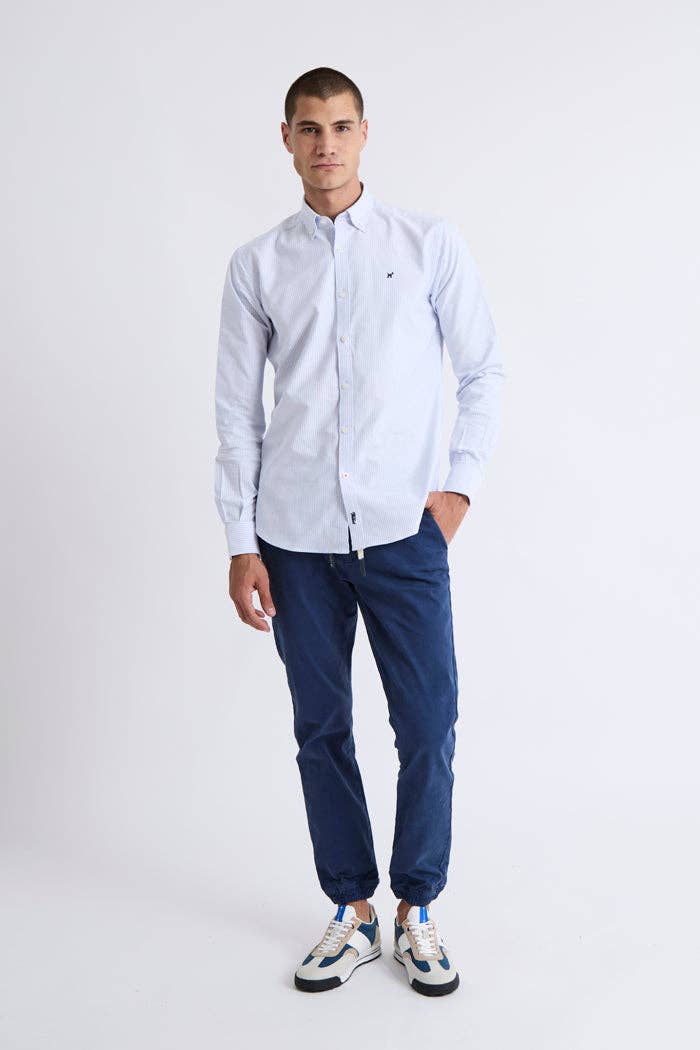 Pantaloni jogger con vita elastica e fondo con polsino