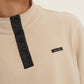 Maglione polar beige unisex in cotone organico