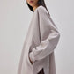 Tunica in crêpe oversize con tasche