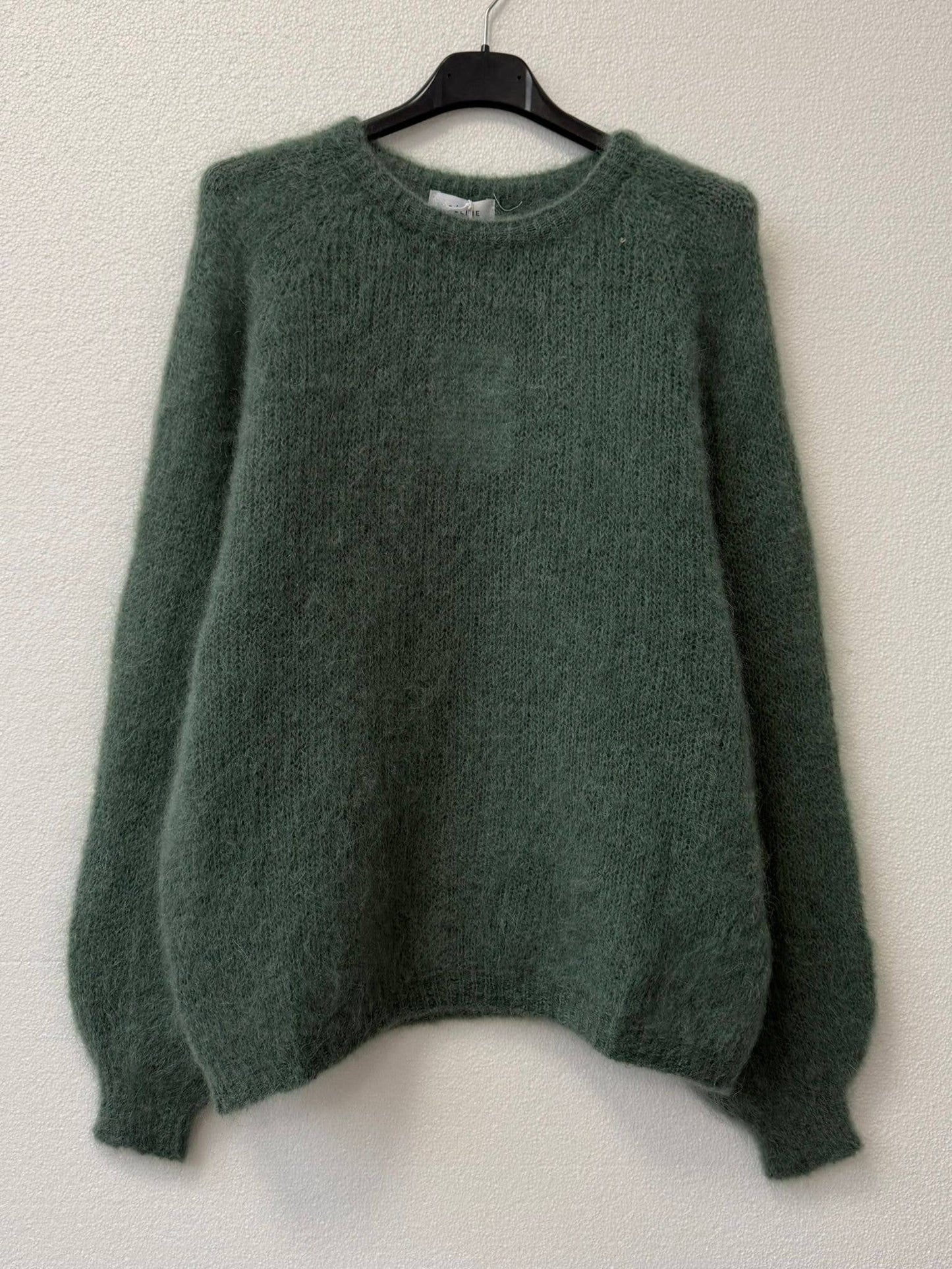 Maglione smanicato oversize in maglia spessa color fico