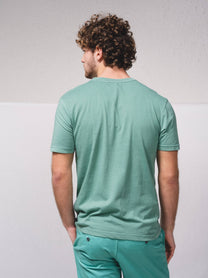 T-shirt basic in cotone con logo ricamato