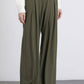 Pantaloni palazzo con pinces e vita elastica