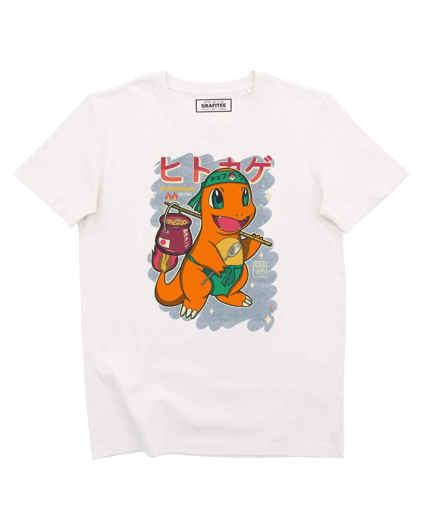 T-shirt Salamèche con grafica food Pokémon
