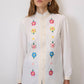 Camicia in popeline ricamata a fiori