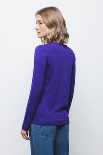 Maglione girocollo in maglia rasata