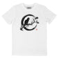 T-shirt Ink Cat bianca in cotone biologico GOTS