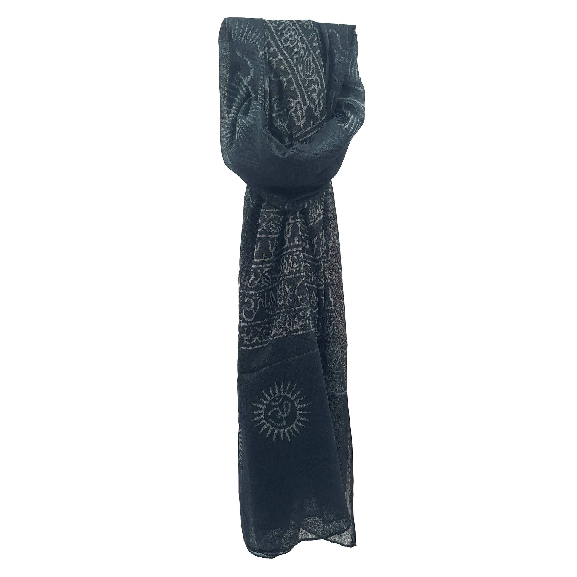Foulard estivo in viscosa nero