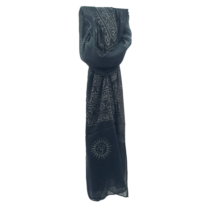 Foulard estivo in viscosa nero
