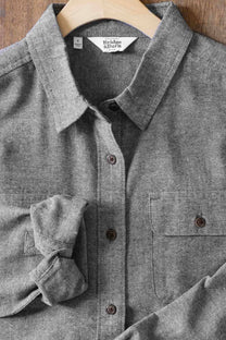 Camicia Lenon in chambray grigio ferro