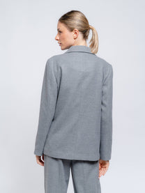 Blazer classico con rever in misto viscosa elasticizzato