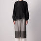 Gonna in organza nera trasparente