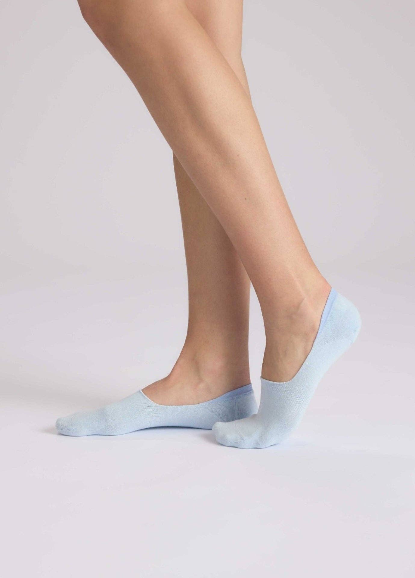 Calzini fantasmini azzurro chiaro unisex in cotone biologico