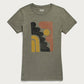 T-shirt donna Ladera oliva con stampa grafica