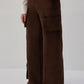 Pantaloni cargo in gabardine di cotone
