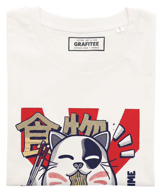 T-shirt Ramen Time con stampa Lucky Cat