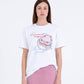 T-shirt bianca con stampa torta