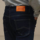 Jeans slim fit in denim blu scuro da uomo