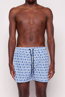 Costume da bagno uomo Finwave con stampa blu