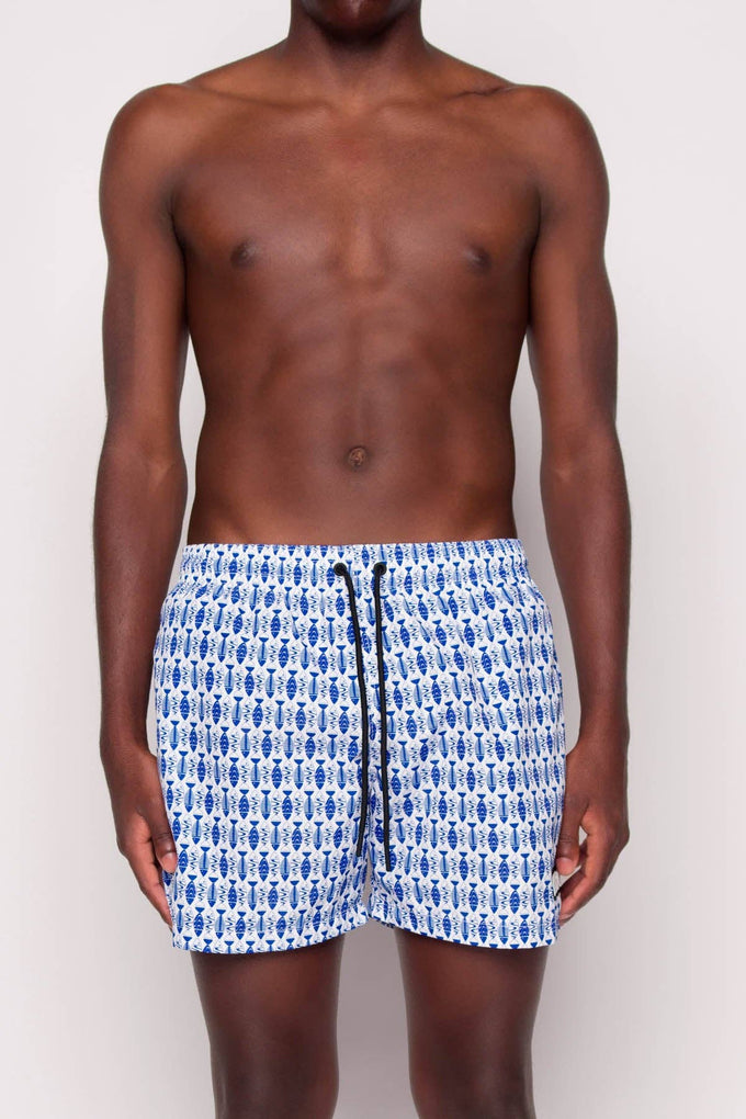 Costume da bagno uomo Finwave con stampa blu