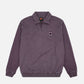 Maglione con mezza zip tinto a pigmento viola tramonto