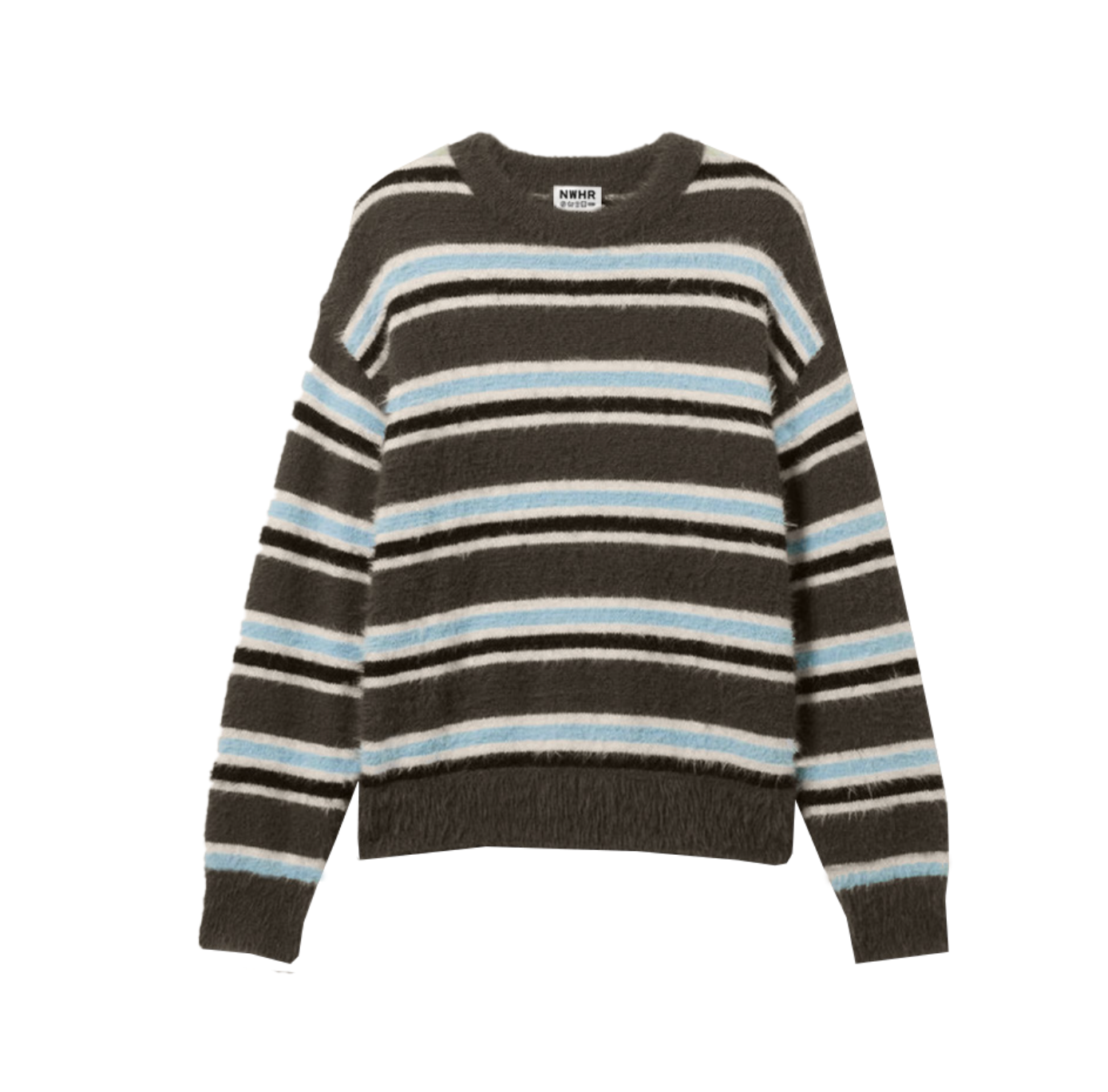 Maglione boxy corto in cotone organico marrone chiaro