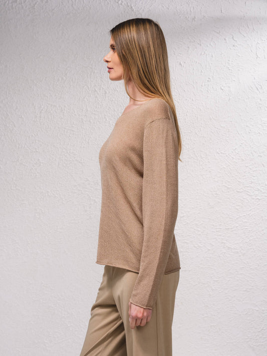 Maglione basic in maglia fine girocollo