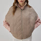 Gilet trapuntato imbottito color visone da donna