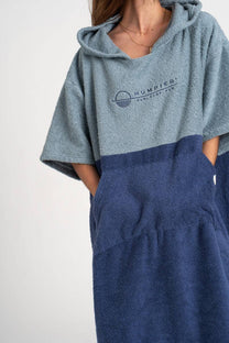 Poncho Surf Blu Tramonto in Cotone Biologico