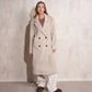 Cappotto lungo doppiopetto con revers
