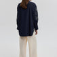Camicia ricamata floreale oversize