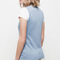 Top in maglia rasata con girocollo