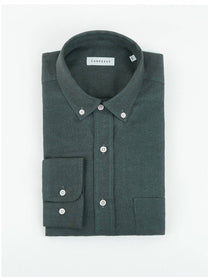 Camicia in flanella su misura verde muschio