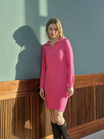 Abito in maglia con zip