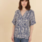 Blusa Clara a maniche corte con stampa zebrata