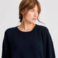 Maglione Emely in lana d’agnello biologica GOTS blu notte