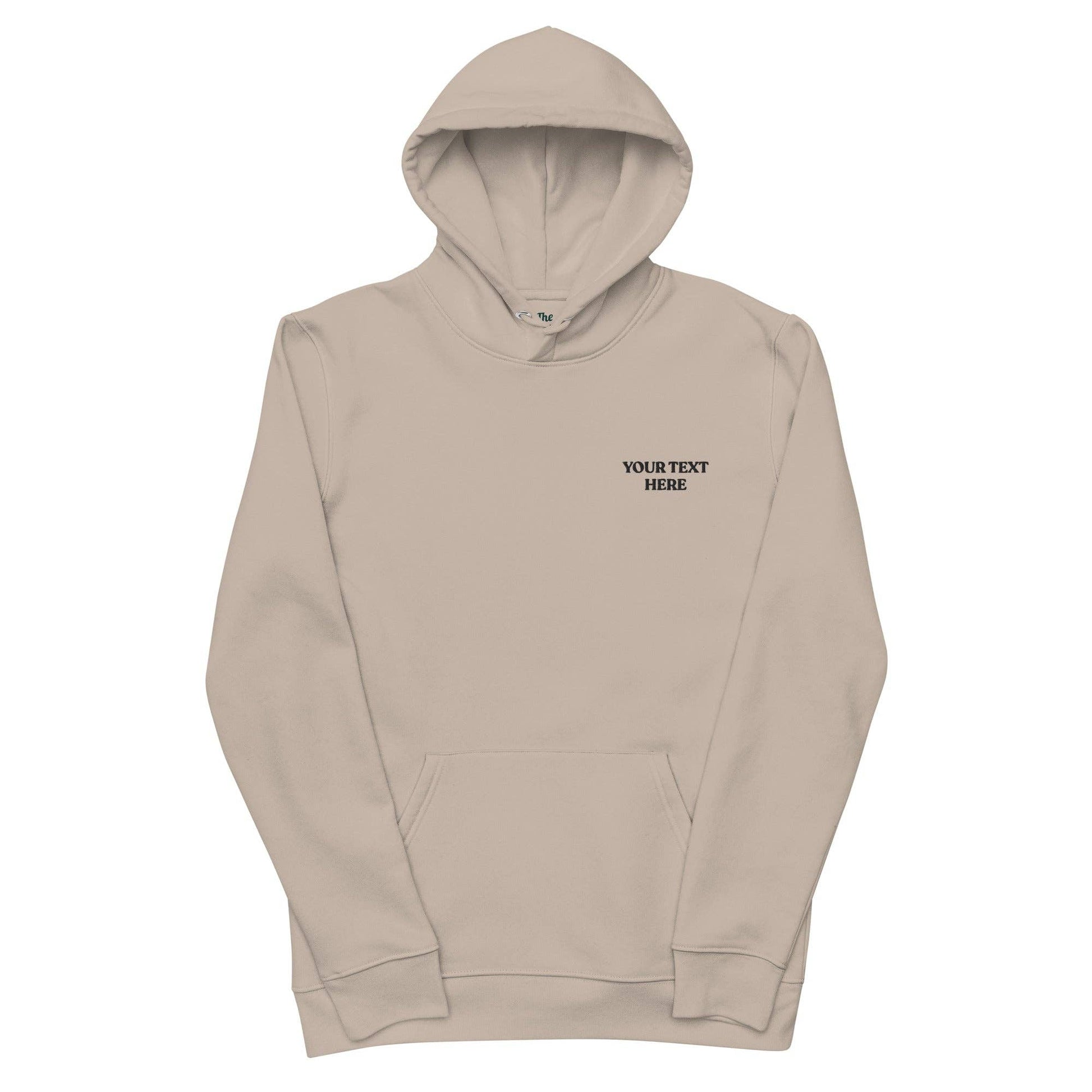 Felpa con cappuccio unisex in cotone biologico personalizzabile con ricamo