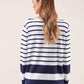 Maglia a righe blu navy in cotone