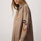 Camicia oversize con ricami