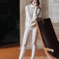 Maxi maglione a collo alto in puro cashmere