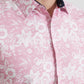 Camicia rosa floreale comfort fit