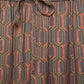 Pantaloni a gamba larga con stampa geometrica e coulisse