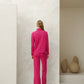 Pantaloni a gamba larga in lana merino extrafine
