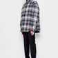Camicia imbottita tartan bianco e nero Nemesi