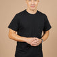 T-shirt con taschino in canapa biologica nero lavato