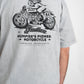 T-shirt Indian in cotone biologico con stampa moto
