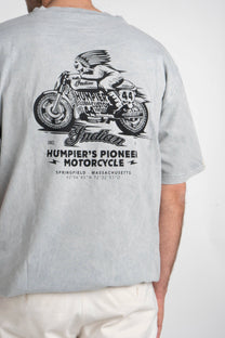 T-shirt Indian in cotone biologico con stampa moto