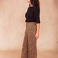 Pantaloni palazzo animalier da donna