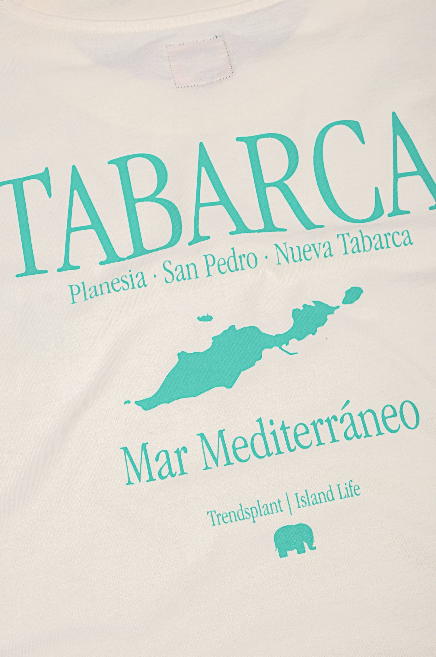 T-shirt donna pigmentata Tabarca in cotone organico bianco schiuma